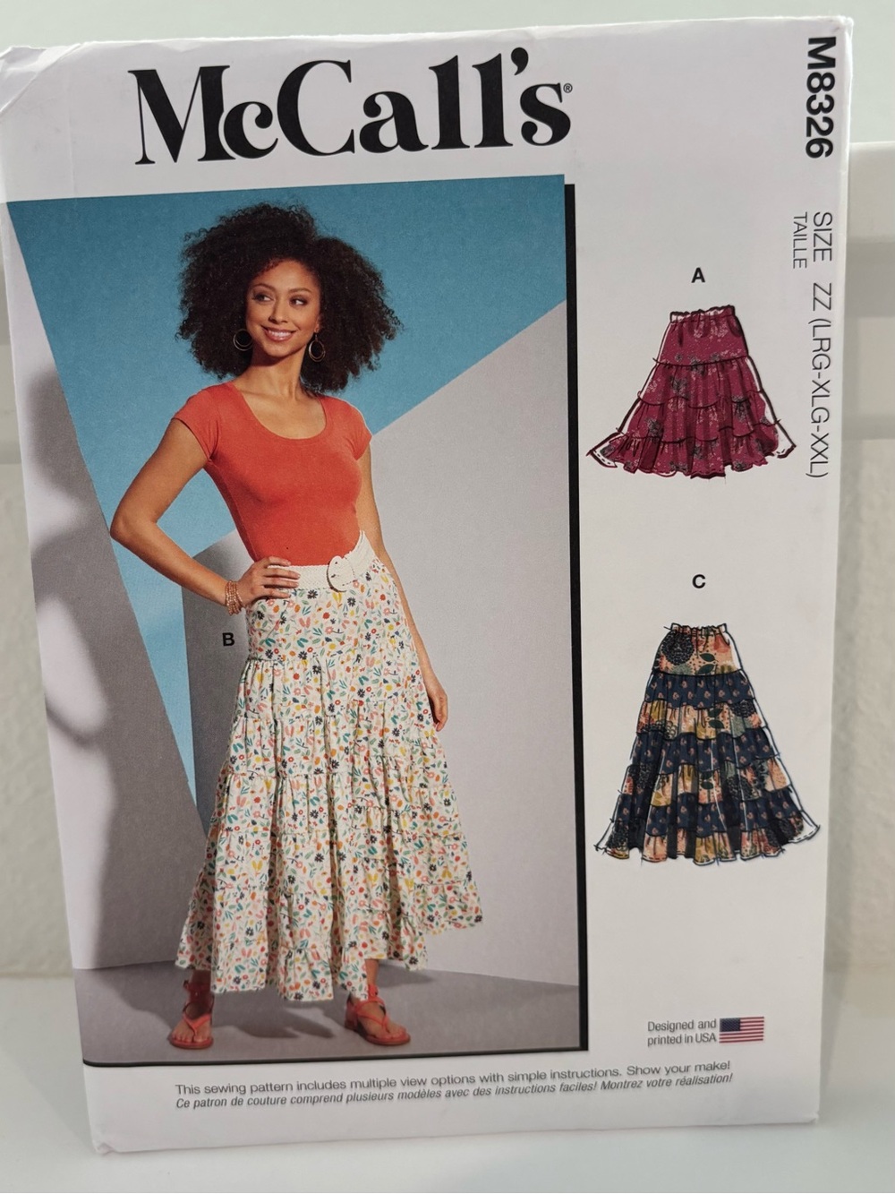 McCall's M8326 Sewing Pattern Misses Skirts - Size Large-XL-XXL